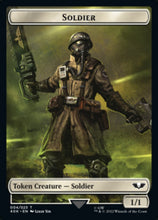 Load image into Gallery viewer, Soldier (004) // Vanguard Suppressor Double-sided Token (Surge Foil) [Universes Beyond: Warhammer 40,000 Tokens]
