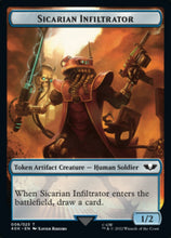 Load image into Gallery viewer, Soldier (003) // Sicarian Infiltrator Double-sided Token (Surge Foil) [Universes Beyond: Warhammer 40,000 Tokens]
